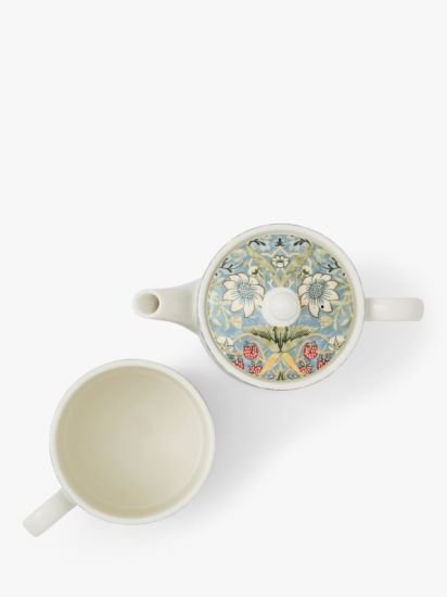 Strawberry Tea-For-One Teapot, 280ml, Blue/Multi