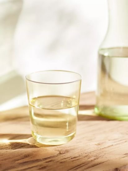 White Rim Glass Tumbler, 350ml