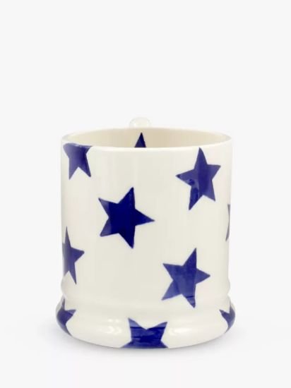 Blue Star Half Pint Mug, 300ml, Cream/Blue