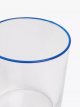 Rim Glass Tumbler, 380ml, Blue/Clear